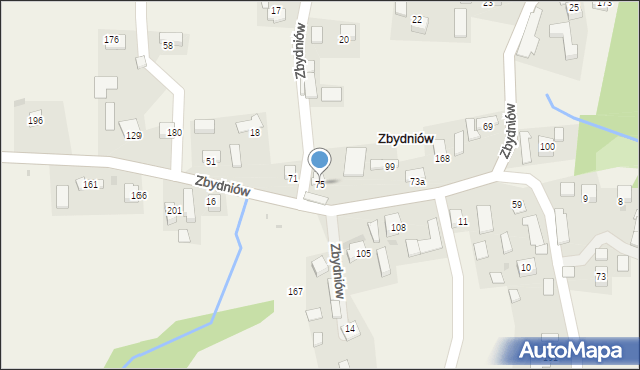 Zbydniów, Zbydniów, 75, mapa Zbydniów