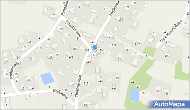 Zbylitowska Góra, Zbylitowskich, 118, mapa Zbylitowska Góra