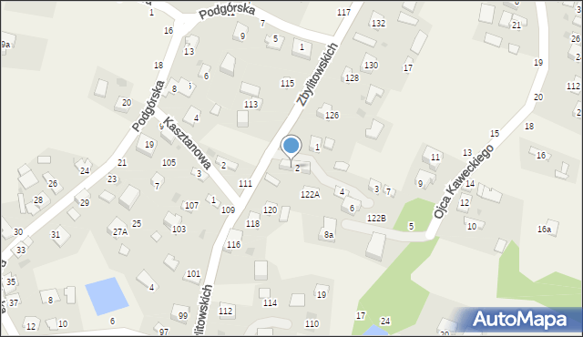 Zbylitowska Góra, Zbylitowskich, 122, mapa Zbylitowska Góra