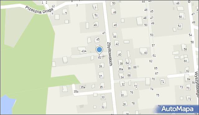 Zbylitowska Góra, Zbylitowskich, 41, mapa Zbylitowska Góra