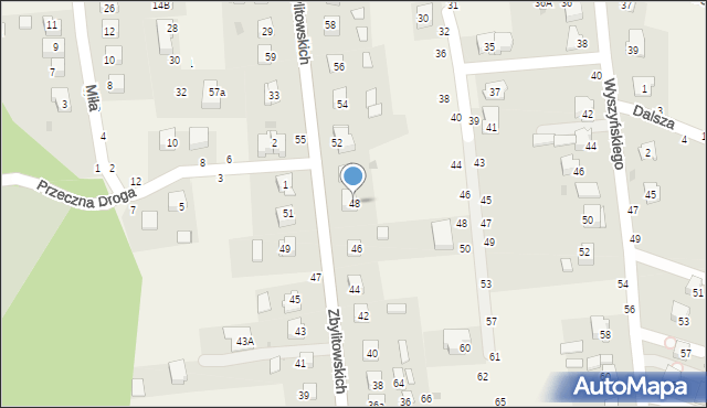 Zbylitowska Góra, Zbylitowskich, 48, mapa Zbylitowska Góra