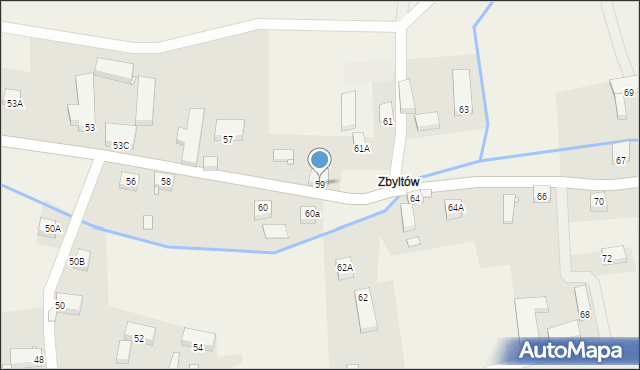 Zbylutów, Zbylutów, 59, mapa Zbylutów