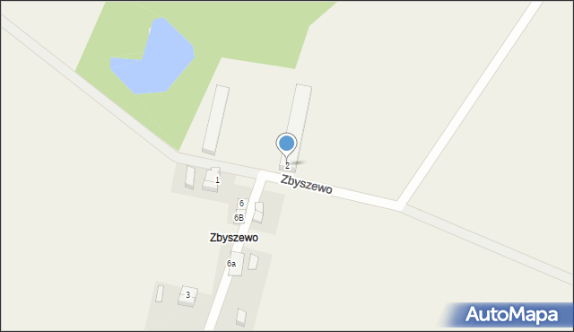 Zbyszewo, Zbyszewo, 2, mapa Zbyszewo