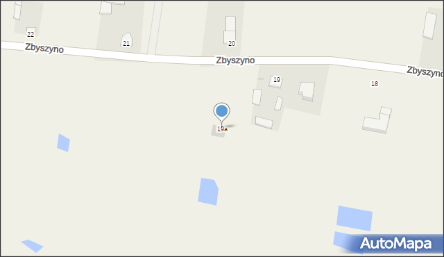 Zbyszyno, Zbyszyno, 19a, mapa Zbyszyno