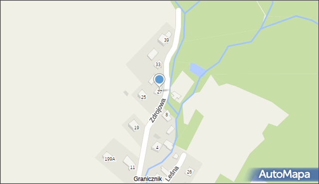 Bażanówka, Zdrojowa, 27, mapa Bażanówka