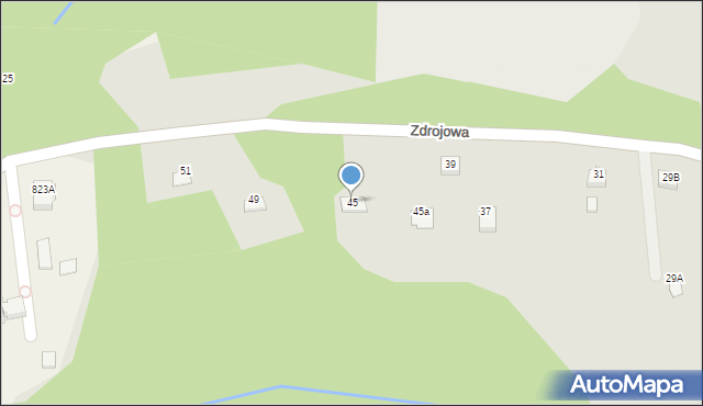 Brzozów, Zdrojowa, 45, mapa Brzozów