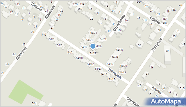 Ciechocinek, Zdrojowa, 54/28, mapa Ciechocinek