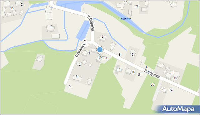 Cieślin, Zdrojowa, 10, mapa Cieślin