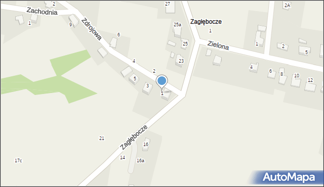 Czaniec, Zdrojowa, 1, mapa Czaniec