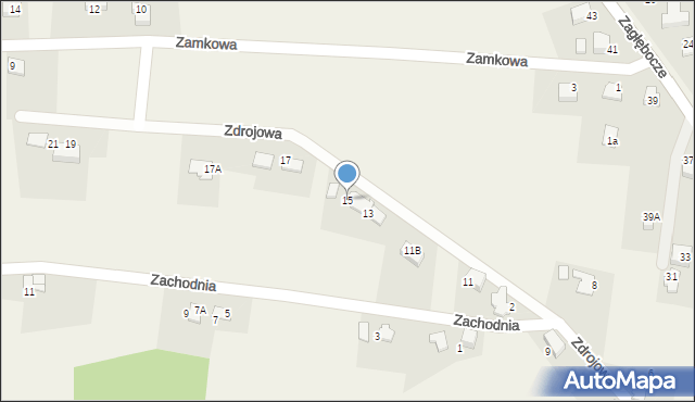 Czaniec, Zdrojowa, 15, mapa Czaniec