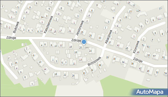 Czerwonak, Zdroje, 22, mapa Czerwonak