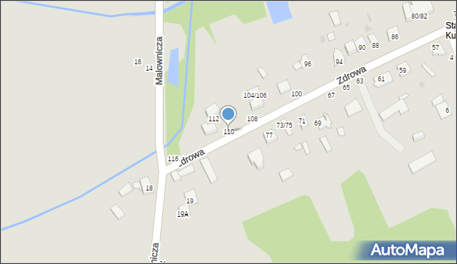 Częstochowa, Zdrowa, 110, mapa Częstochowy