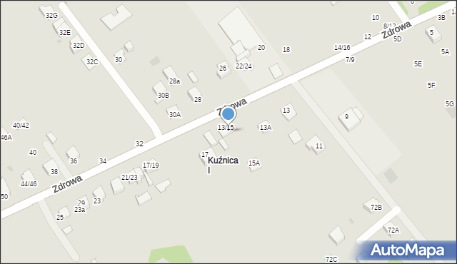 Częstochowa, Zdrowa, 21, mapa Częstochowy