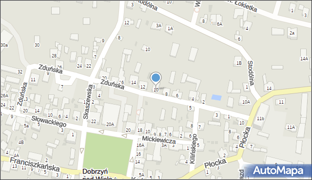 Dobrzyń nad Wisłą, Zduńska, 10, mapa Dobrzyń nad Wisłą