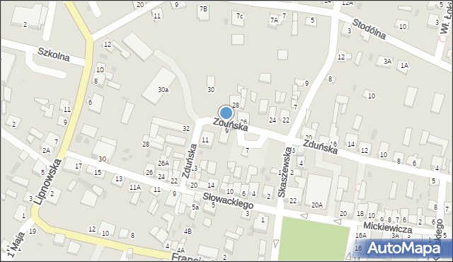 Dobrzyń nad Wisłą, Zduńska, 9, mapa Dobrzyń nad Wisłą