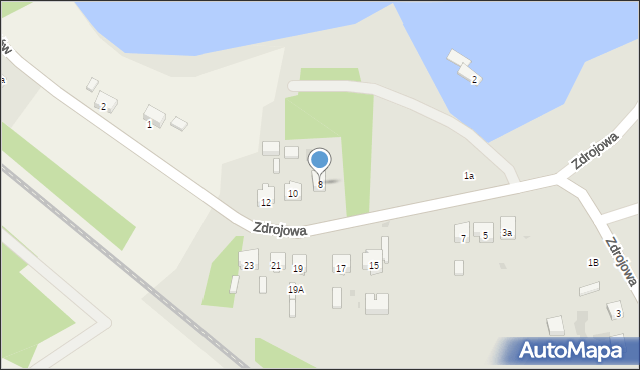 Drzewica, Zdrojowa, 8, mapa Drzewica