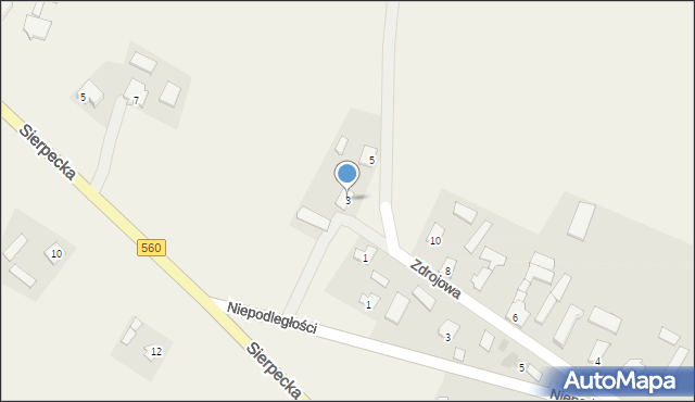 Goleszyn, Zdrojowa, 3, mapa Goleszyn