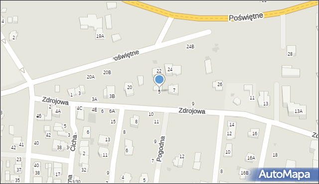 Grójec, Zdrojowa, 5, mapa Grójec