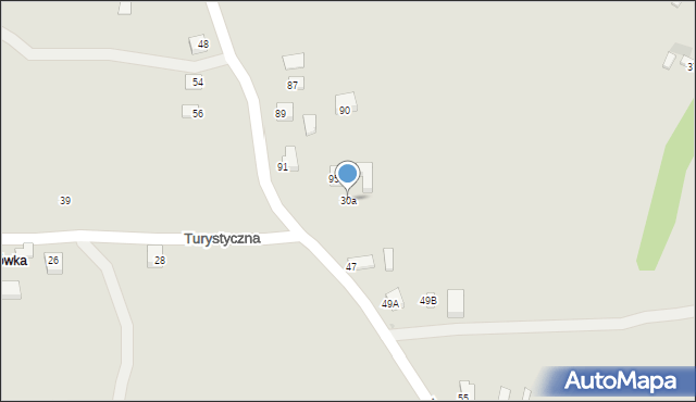 Grybów, Zdrojowa, 30a, mapa Grybów