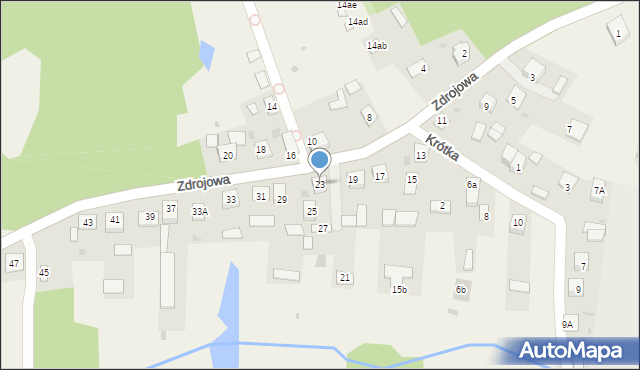 Horyniec-Zdrój, Zdrojowa, 23, mapa Horyniec-Zdrój