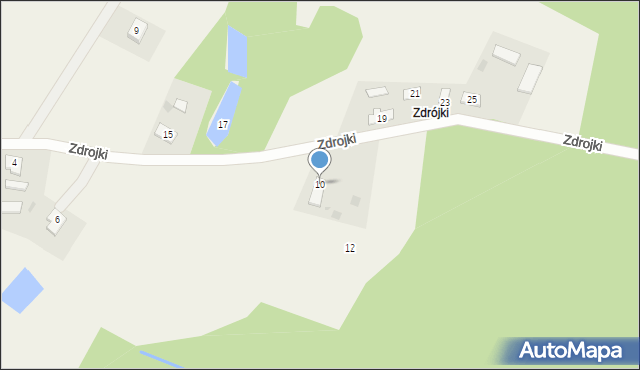 Idzbark, Zdrojki, 10, mapa Idzbark