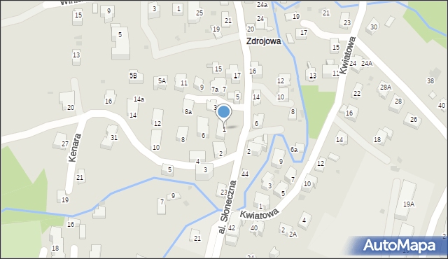 Iwonicz-Zdrój, Zdrojowa, 1, mapa Iwonicz-Zdrój