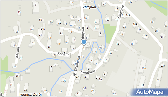 Iwonicz-Zdrój, Zdrojowa, 2, mapa Iwonicz-Zdrój