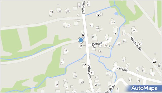 Iwonicz-Zdrój, Zdrojowa, 47, mapa Iwonicz-Zdrój