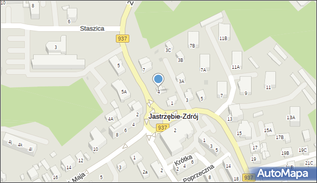 Jastrzębie-Zdrój, Zdrojowa, 4, mapa Jastrzębie-Zdrój