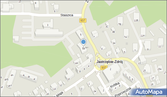 Jastrzębie-Zdrój, Zdrojowa, 5A, mapa Jastrzębie-Zdrój