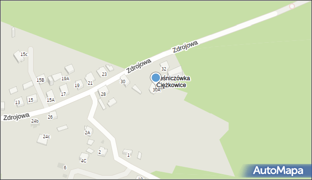 Jaworzno, Zdrojowa, 30A, mapa Jaworzno