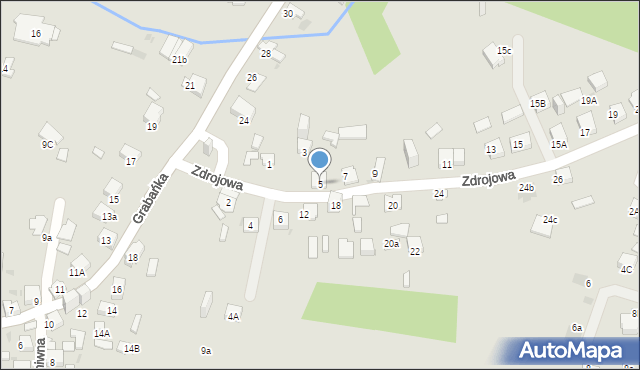 Jaworzno, Zdrojowa, 5, mapa Jaworzno