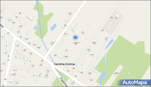 Karolina, Zdrojowa, 75a, mapa Karolina