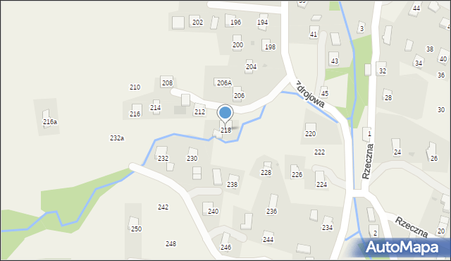 Klimkówka, Zdrojowa, 218, mapa Klimkówka