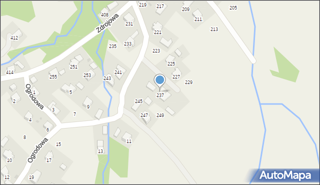 Klimkówka, Zdrojowa, 237, mapa Klimkówka