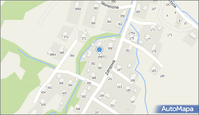 Klimkówka, Zdrojowa, 376, mapa Klimkówka