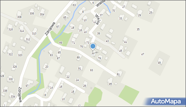 Klimkówka, Zdrojowa, 77, mapa Klimkówka