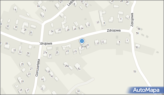 Kluszkowce, Zdrojowa, 17, mapa Kluszkowce