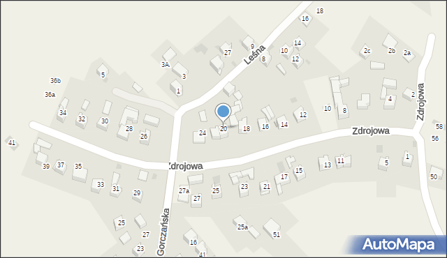 Kluszkowce, Zdrojowa, 20, mapa Kluszkowce