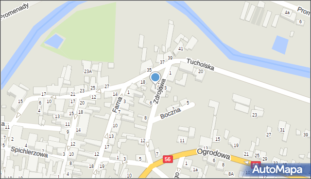 Koronowo, Zdrojowa, 4, mapa Koronowo