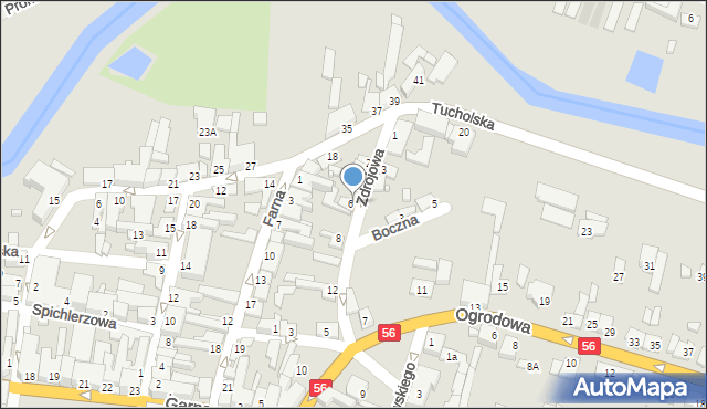 Koronowo, Zdrojowa, 9, mapa Koronowo