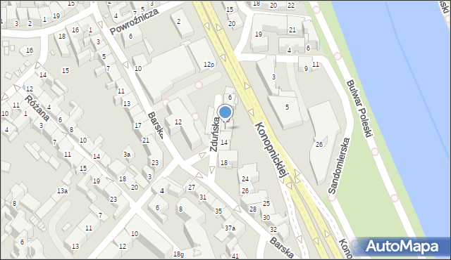 Kraków, Zduńska, 12, mapa Krakowa