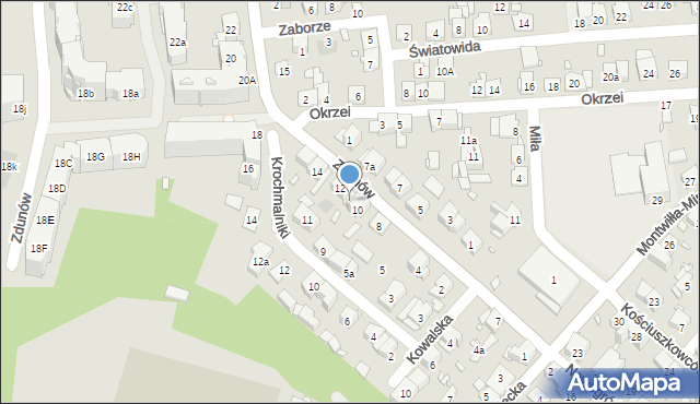 Kraków, Zdunów, 10a, mapa Krakowa