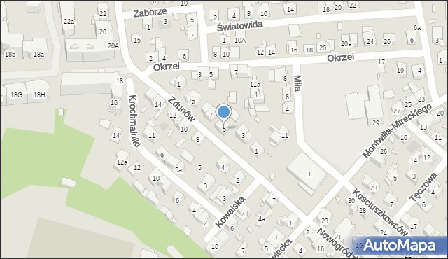 Kraków, Zdunów, 5, mapa Krakowa