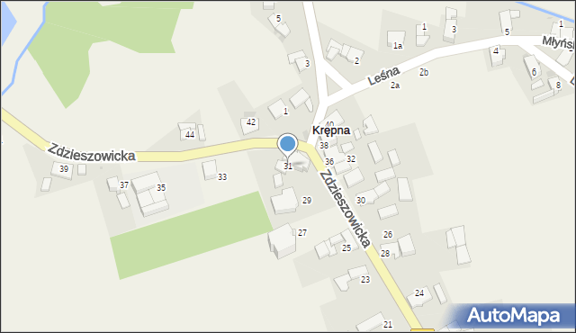 Krępna, Zdzieszowicka, 31, mapa Krępna