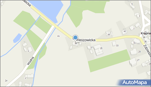 Krępna, Zdzieszowicka, 39, mapa Krępna