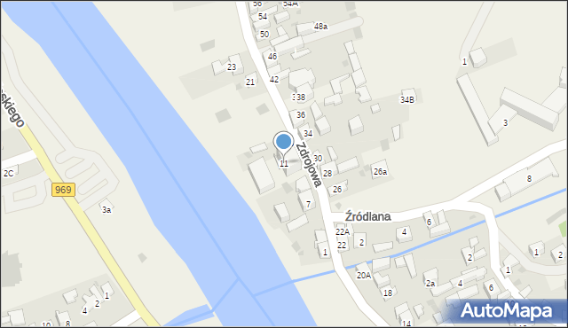 Krościenko nad Dunajcem, Zdrojowa, 11, mapa Krościenko nad Dunajcem