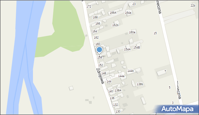 Krościenko nad Dunajcem, Zdrojowa, 154, mapa Krościenko nad Dunajcem