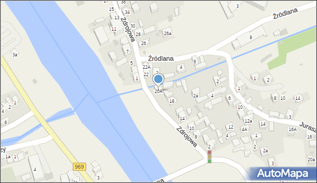 Krościenko nad Dunajcem, Zdrojowa, 20A, mapa Krościenko nad Dunajcem