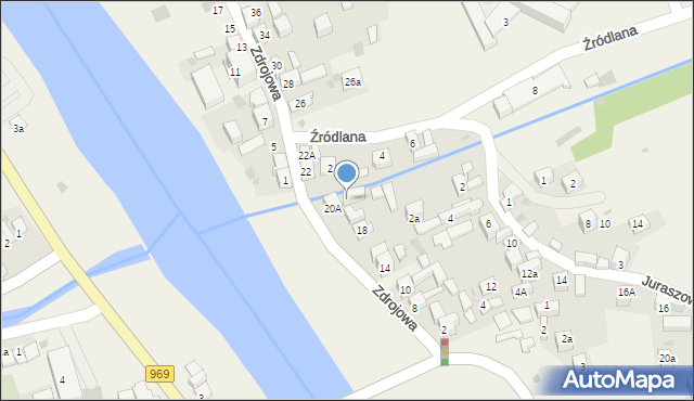 Krościenko nad Dunajcem, Zdrojowa, 20B, mapa Krościenko nad Dunajcem